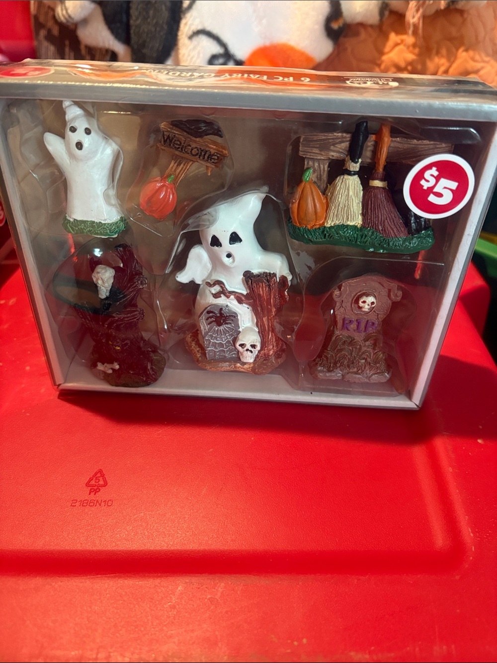 Halloween Ghost & Graveyard Small Pet Toy Set - White & Orange